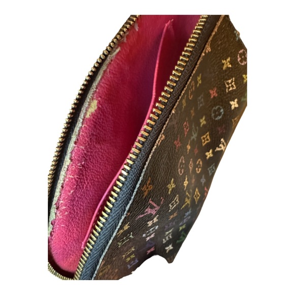 Authentic Louis Vuitton Murakami Black Monogram Multicolore Cosmetic Pouch - Picture 6 of 10